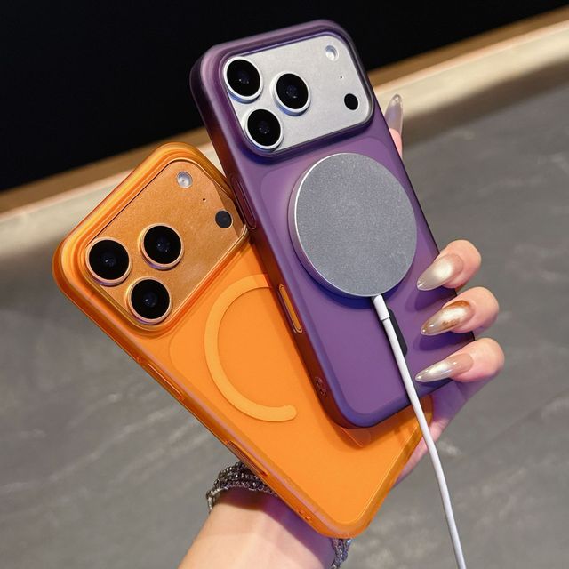 Luxury Wireless Charging Transparent Magnetic Phone case for iphone 17 Air 13 14 15 16 Pro Max Shockproof Hard Mobile Cover