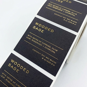 Custom Print <b>Logo</b> Private Label Candle <b>Sticker</b> Durable Scented Holographic Adhesive PET Matte Finish Hologram Custom Candle - Product Image 2