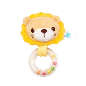 Moins cher bébé de bande dessinée en peluche mignon animal main sonnerie cloche saisir lion jouet bébé <span class=keywords><strong>puzzle</strong></span> apaisant poupée - Product Image 1