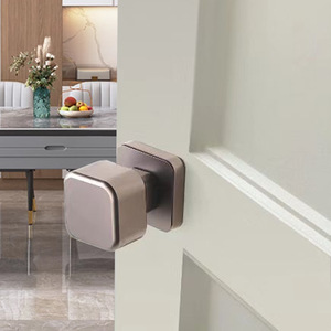Invisible Square <strong>Knob</strong> Hidden <strong>Door</strong> Handle Deadbolt Lock for Bathroom Hotel Apartment-for <strong>Bedroom</strong> &amp; Storage Room Latch - Product Image 2