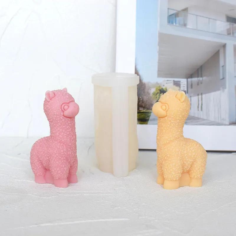 DIY Chocolate Mold Goat Soap Candle Mold Homemade Soap Sheep 3D Custom Logo Moldes Bolo Ferramentas Flexível Silicone Mold