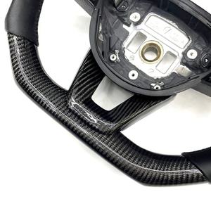 พวงมาลัยคาร์บอนไฟเบอร์3K สำหรับรถ Mercedes <span class=keywords><strong>AMG</strong></span> C63 E63 GLE63 W205 W213ฐานแบนดีไซน์รูปตัว D - Product Image 5