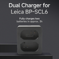 Chargeur de batterie USB Type-C universel durable pour appareils photo Leica BP-SCL6, double fente, charge rapide, protection contre les surintensités, utilisation en voyage