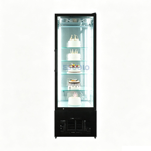 Vitrina Refrigerada Vertical Comercial para Pasteles, <span class=keywords><strong>4</strong></span> Niveles, Vidrio, con Luz LED para Panadería - Product Image 2