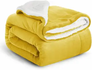 Mantas de Sherpa de felpa de tamaño Queen gruesas y cálidas personalizadas para cama