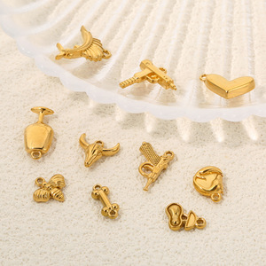 Talismans pour enfants occidentaux |   Pendentifs en acier inoxydable plaqué or 18 carats PVD pour la fabrication de bijoux |   Imperméable Hypoallergénique - Product Image 5