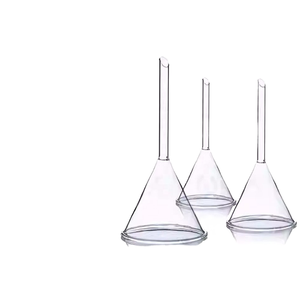 Entonnoir Buchner en verre, filtre conique triangulaire de laboratoire, 60, 75, 90, 100 mm, col long, équipement de chimie - Product Image 4
