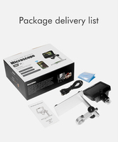 Mikroskop Elektron Digital RaySmart 2025 LCD 4.3 Inci 1000X Portabel HD Kamera 2MP 2K 8 LED Penerangan Garansi 1 Tahun