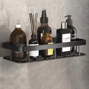 Mensola Angolare Moderna a Doppio Ripiano da Parete in Plastica e Metallo <span class=keywords><strong>per</strong></span> Bagno, Articoli <span class=keywords><strong>per</strong></span> WC e <span class=keywords><strong>Lavabo</strong></span>, Soggiorno - Product Image 3