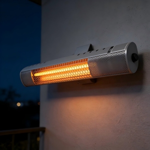 Chauffage infrarouge mural compact 1500W IP65 pour extérieur, avec télécommande et contrôle tactile, pour patio et jardin - Product Image 5
