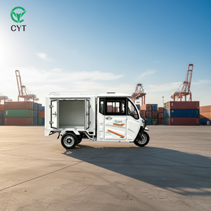 Tricycle de livraison électrique réfrigéré à <span class=keywords><strong>3</strong></span> <span class=keywords><strong>roues</strong></span> avec caisse fermée et cabine intégrée pour le transport de marchandises frigorifiques - Product Image 1