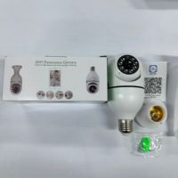 Caméra de sécurité domestique sans fil Wifi Whatnot, vision nocturne HD, mini caméra de surveillance CCTV, caméra d'ampoule E27 à 360 degrés
