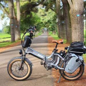 Vélo électrique urbain pour adultes 750W, batterie lithium 48V, 7 vitesses, pneus larges, pliable, alliage d'aluminium, frein à disque hydraulique sur moyeu avant, charge maximale 200KG - Product Image 2