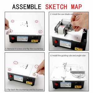 Mini Sega da Tavolo 110V/220V, Macchina da Taglio da 2 Pollici per Legno e Lega di Alluminio, Utensile di Precisione per Fai-da-Te - Product Image 6