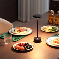 Lampe de table moderne décorative sans fil en aluminium, rechargeable, LED, avec variateur tactile, lumière blanc chaud, pour usage intérieur hôtelier