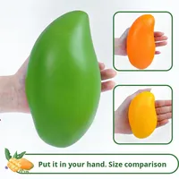 Décoration d'intérieur Premium YUNJIN : Faux fruit artificiel Grand Mangue Royale Verte en mousse moulée par injection, écologique et légère, imitation ivoire, 70G