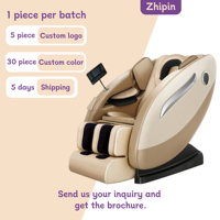 Sillón de Masaje de Gravedad Cero con Control por Voz Inteligente Bluetooth, Altavoz Bluetooth y Masaje Shiatsu de Cuerpo Completo en Cuero PU