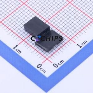 2-382811-1 Shorting Cap / Jumper Cap P=2.54mm Connector 1x2 2.54mm Open Top Type Black - Product Image 2
