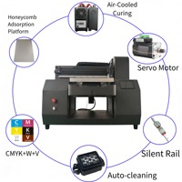Impresora UV Plana de Inyección de Tinta Nacai A3 3045 DX7 con Pantalla Táctil Automática Portátil sin Bordes para Carcasas de Teléfono, Acrílico, Madera, Vidrio, TPU