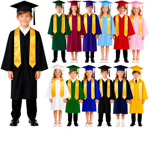 Túnica de Graduación para Niños de Jardín de Infantes con Borla, Birrete y Chal, Uniforme Académico de Graduación para Niños, Traje para Actuaciones - Product Image 4