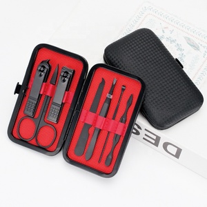 Professionale 7 in 1 Set <span class=keywords><strong>Manicure</strong></span> in acciaio inox tagliaunghie Kit in pelle <span class=keywords><strong>Pedicure</strong></span> strumenti per gli uomini <span class=keywords><strong>e</strong></span> le donne taglio delle dita - Product Image 1
