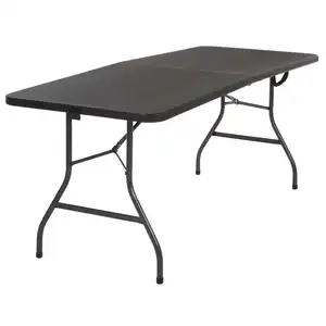 Folding Table Plastic 4/5/6/8ft Heavy Duty Table Camping Workbench Indoor Outdoor Event