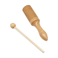 Grattoir à guiro en bois avec maillet, petit et portable, pour l'éducation musicale en classe, instrument de percussion