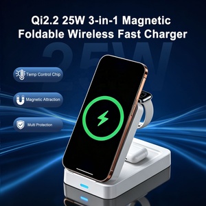 Station de charge <span class=keywords><strong>sans</strong></span> <span class=keywords><strong>fil</strong></span> magnétique pliable 3 en 1 pour iPhone <span class=keywords><strong>Duo</strong></span> 18 Pro Max AirPods iWatch <span class=keywords><strong>Chargeur</strong></span> <span class=keywords><strong>rapide</strong></span> <span class=keywords><strong>sans</strong></span> <span class=keywords><strong>fil</strong></span> pour téléphone 25W - Product Image 5