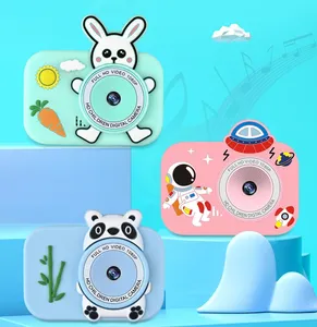 Y8 Rabbit Panda Robot niños cámara para niños niñas regalo grabadora de vídeo cámara para niños pequeños Regalo de Cumpleaños Cámara Digital para niños juguete