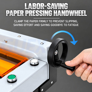 Coupe-papier électrique avec positionnement laser infrarouge, machine à découper le papier pour cartes, carton, PVC, cuir, tissu non tissé - Product Image 3