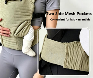 Porte-bébé Premium Ergonomique pour Nouveau-né et Tout-petit avec Poches – Écharpe de Portage Confortable Mains Libres - Product Image 6