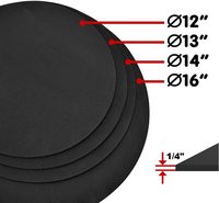 Set 6 coussinets muets de tambour en mousse amortisseur de cymbale Hi Hats silencieux de résistance à l'huile d'eau pour moule de pratique de tambour intérieur extérieur