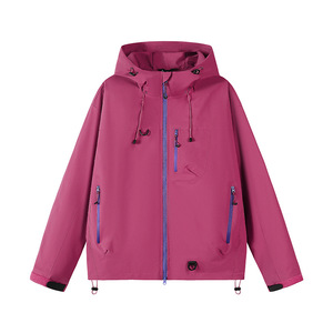 Veste coupe-vent imperméable de haute qualité, fermeture éclair, veste décontractée de couleur unie, blouson homme à capuche - Product Image 2