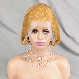 Promotion <span class=keywords><strong>vente</strong></span> 13.8 $ courte longueur 13x4 dentelle frontale coupe lutin perruque en gros <span class=keywords><strong>100</strong></span>% vrais cheveux humains perruques brésiliennes pour les femmes noires - Product Image 2