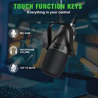 VeGue VM70 USB/XLR Dynamisches Gesangsmikrofon aus Metall mit Nierencharakteristik für Podcasting, Gaming, Aufnahmen & Live-Streaming
