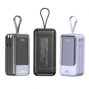 PD65W เครื่องชาร์จเร็วแบบคู่ 20000 มิลลิแอมป์แบตเตอรี่สำรองสำหรับแล็ปท็อปความจุขนาดใหญ่พร้อมจอแสดงผล สายเคเบิลแบบพกพา Type-C สำหรับการเดินทาง - Product Image 1
