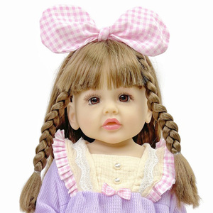 Mềm Alive thực tế sơ sinh đầy đủ cơ thể công chúa bé búp bê 24 inch Silicone Vinyl thực sự trẻ mới biết đi cô gái sống động như thật tái sinh - Product Image 4