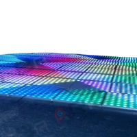 Plancher de danse numérique LED RGB 1000x1000mm 8x8 pixels, 576 LED programmables, contrôlées DMX512, éclairage de projection IP33