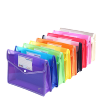 Enveloppes en plastique poly de couleurs assorties classeurs transparents pour documents et sacs classeurs format lettre A4 matériau PP classeur de poche pour étiquettes