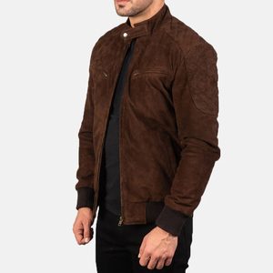Hot Selling Fashion Men <b>Suede</b> <b>Leather</b> <b>Jackets</b> Wholesale Custom Color Logo <b>Suede</b> <b>Leather</b> <b>Jacket</b> For Men - Product Image 3