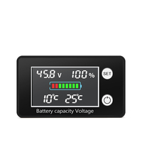 Indikator Kapasitas Baterai Listrik Digital Lead Acid Lithium LiFePO4 Voltmeter Pengukur Tegangan untuk Mobil Sepeda Motor