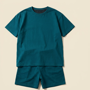 Ensemble 2 pièces été pour adolescents : T-shirt oversize et short – <span class=keywords><strong>Tenue</strong></span> décontractée streetwear unisexe pour garçons et filles – Vente en gros OEM personnalisée - Product Image 5