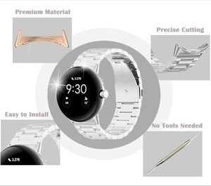 Adattatore di Connessione per Cinturino Metallico Sostituibile 20mm 22mm per Google Pixel Watch 3 2024 <span class=keywords><strong>41</strong></span> 45mm - Product Image 2