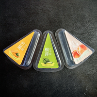 Vente en gros Boîte en plastique Triangle Fromage Dessert Pâtisserie pour Emballage Mousse Gâteau Sandwich Sushi Plastique de qualité alimentaire Utilisation industrielle