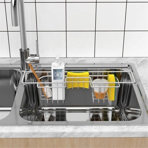 Modern Stainless Steel Kitchen Sink <b>Drain</b> Rack <b>Basket</b> Multifunctional Storage Wall-Mounted Eco-Friendly Dish Water Filter Hotel - Product Image 2