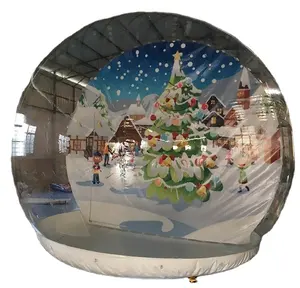 크리스마스 야외 풍선 버블 스노우 글로즈, 터널이있는 풍선 스노우 볼