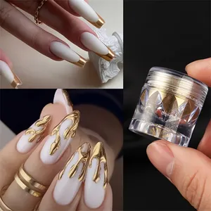 1/6 piezas de polvo mágico para uñas con efecto espejo, polvo holográfico metálico cromado, esmalte de uñas plateado y dorado, herramienta decorativa para arte de uñas, decoración DIY. - Product Image 4