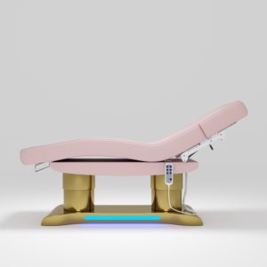 HICOMED Lit de beauté pour le visage moderne à base dorée pour SPA Table de physiothérapie à 4 moteurs pour massage électrique des cils <span class=keywords><strong>esthétique</strong></span> avec chauffage - Product Image 3