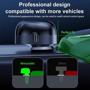 Cargador de Coche Retráctil 3 en 1, Carga Rápida de 75W, Cargador USB Dual Tipo C, Accesorios Móviles Ajustables - Product Image 3