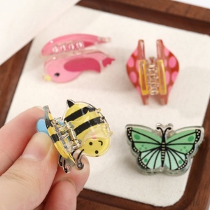 Pinza de Pelo Pequeña de Acetato con Diseño de Insectos y Animales, Estilo Lindo, Ligera, Elegante y de Alta Gama para Peinados Medios de Mujer - Product Image 6